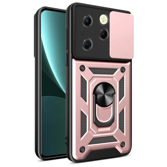 Калъф за Infinix Hot 40 / 40 Pro / Tecno Spark 20 Pro - серия CamShield - розово злато