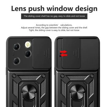 Калъф за Infinix Hot 40 / 40 Pro / Tecno Spark 20 Pro - серия CamShield - черен