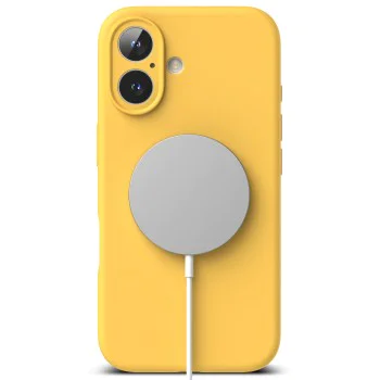 Калъф за iPhone 16 Plus - Ringke Silicone Magnetic MagSafe - Жълт