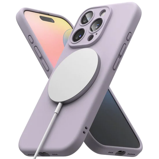 Калъф за iPhone 16 Pro - Ringke Silicone Magnetic MagSafe - Лавандула