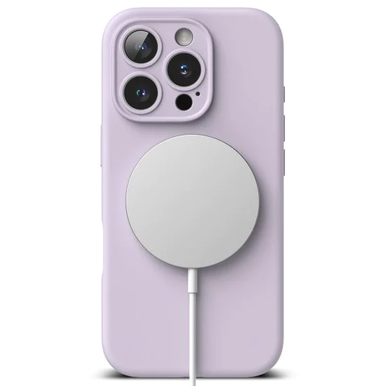Калъф за iPhone 16 Pro - Ringke Silicone Magnetic MagSafe - Лавандула