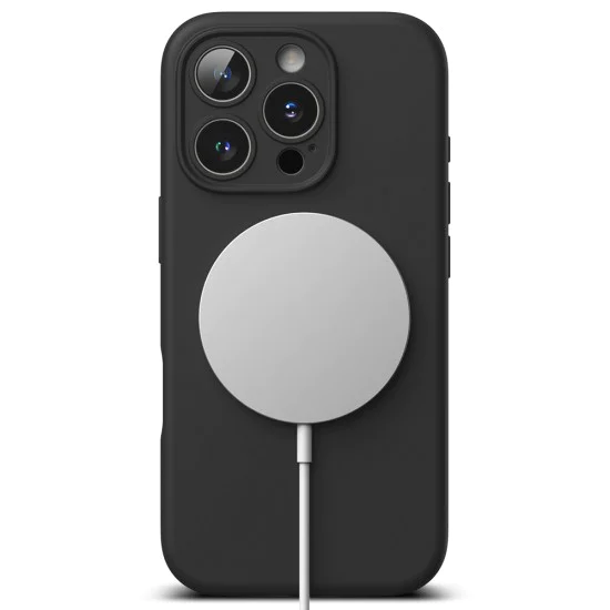 Калъф за iPhone 16 Pro - Ringke Silicone Magnetic MagSafe - черен