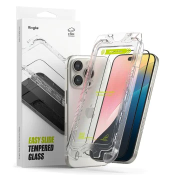 Протектор за iPhone 16 Pro Max (комплект от 2) - Ringke Easy Slide Tempered Glass - Clear