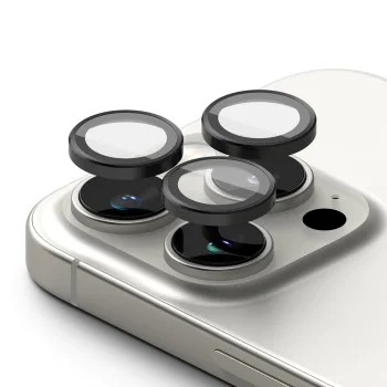 Протектор за камера за iPhone 16 Pro / iPhone 16 Pro Max (комплект 2) - Ringke Camera Lens Lens Frame Glass - Черно