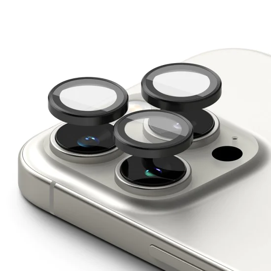 Протектор за камера за iPhone 16 Pro / iPhone 16 Pro Max (комплект 2) - Ringke Camera Lens Lens Frame Glass - Черно