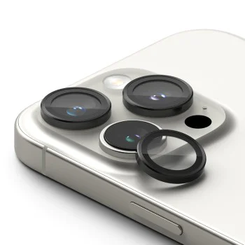 Протектор за камера за iPhone 16 Pro / iPhone 16 Pro Max (комплект 2) - Ringke Camera Lens Lens Frame Glass - Черно