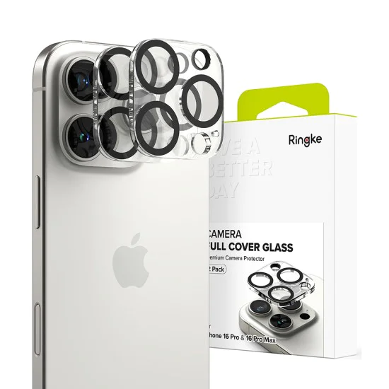 Протектор за камера за iPhone 16 Pro / iPhone 16 Pro Max (комплект 2) - Ringke Camera Protector Glass - Прозрачен