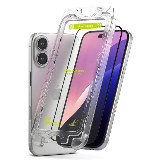 Протектор за iPhone 16 / iPhone 15 (комплект 2) - Ringke Easy Slide закалено стъкло - прозрачен