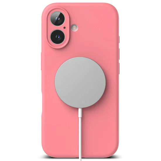 Калъф за iPhone 16 Plus - Ringke Silicone Magnetic MagSafe - Розов