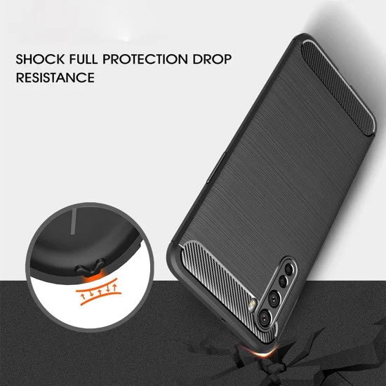 Калъф за OnePlus Nord 5G - Carbon Silicone - Черен