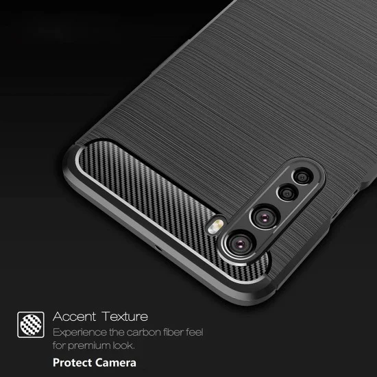 Калъф за OnePlus Nord 5G - Carbon Silicone - Черен