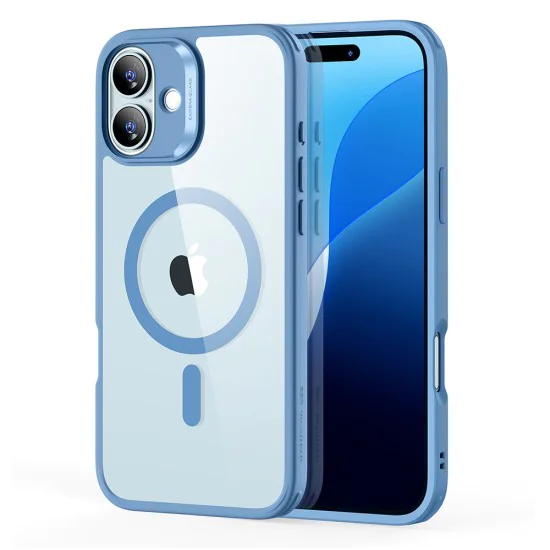 Калъф за iPhone 16 - ESR Classic Hybrid HaloLock - Clear Blue