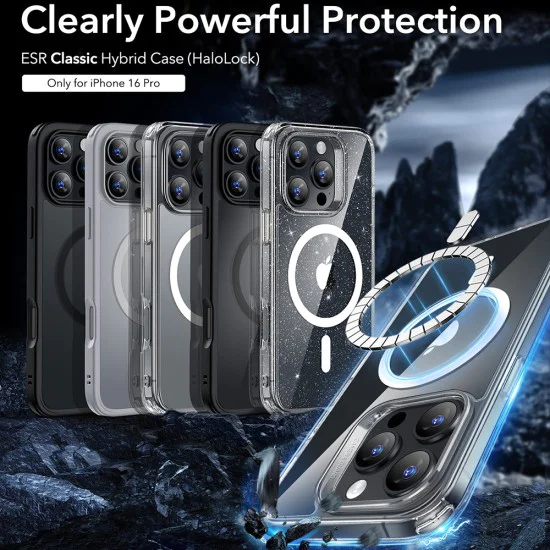 Калъф за iPhone 16 Pro - ESR Classic Classic Hybrid HaloLock - Frosted Clear