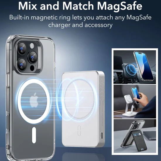 Калъф за iPhone 16 Pro - ESR Classic Classic Hybrid HaloLock - Frosted Clear