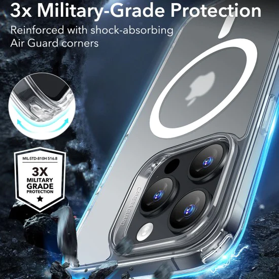 Калъф за iPhone 16 Pro - ESR Classic Classic Hybrid HaloLock - Frosted Clear