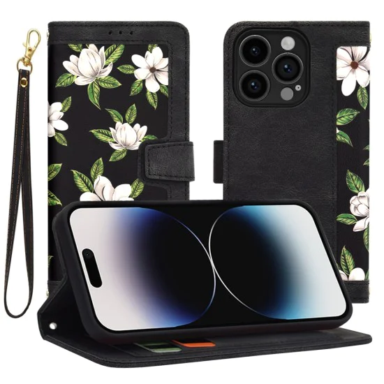 Калъф за iPhone 14 Pro - FlipCraft - Flowers of the Dawn