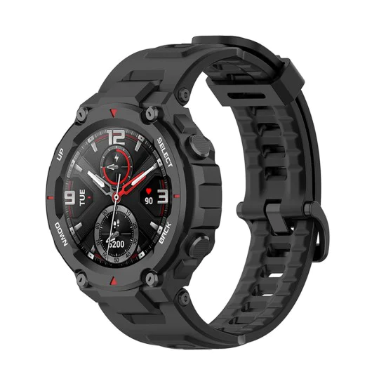 Каишка за Amazfit T-Rex / T-Rex Pro - Каишка за часовник (W067) - Черна