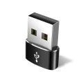 Type-C към USB адаптер, 3A - адаптер - черен