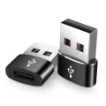 Type-C към USB адаптер, 3A - адаптер - черен