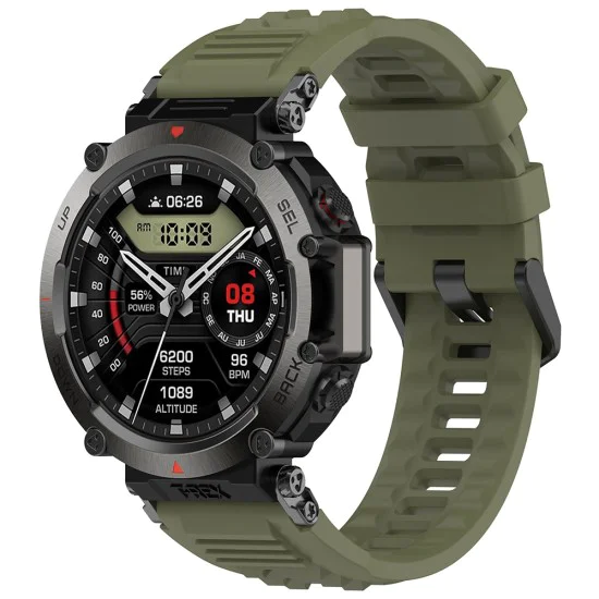 Каишка за Amazfit T-Rex Ultra - Каишка за часовник (W067) - Тъмно зелено