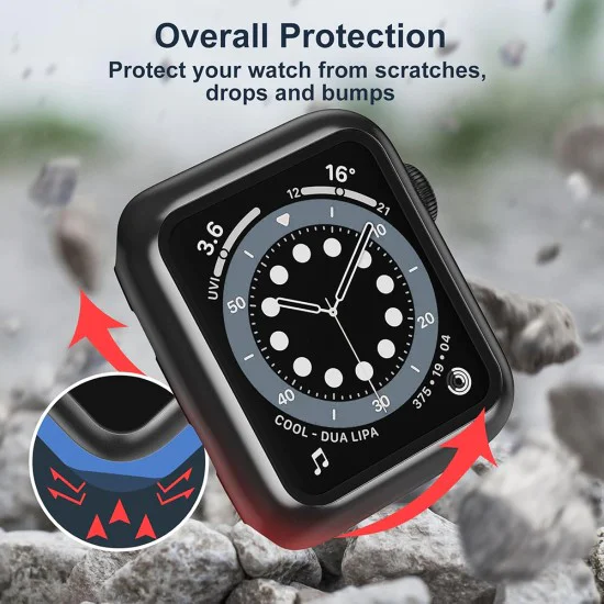Калъф за Apple Watch 1 / 2 / 3 (42 мм) + калъф - Defense360 Pro - Черен