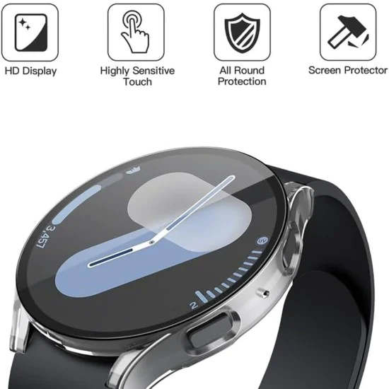 Протектор за Samsung Galaxy Watch7 (40мм) + Чанта - Defense360 Pro - Прозрачен