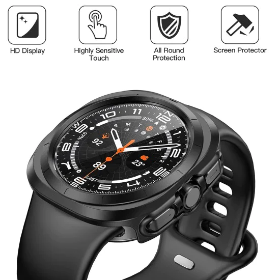 Протектор за Samsung Galaxy Watch Ultra (47 мм) + Протектор - Defense360 Pro - черен