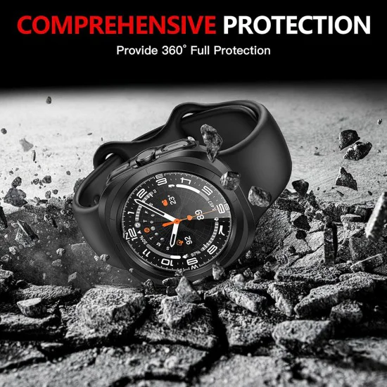 Протектор за Samsung Galaxy Watch Ultra (47 мм) + Протектор - Defense360 Pro - черен