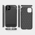 Калъф за iPhone 12 mini - Carbon Silicone - Черен
