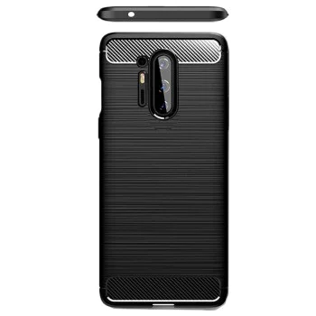 Калъф за OnePlus 8 Pro - Carbon Silicone - Черен