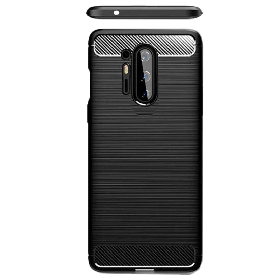 Калъф за OnePlus 8 Pro - Carbon Silicone - Черен