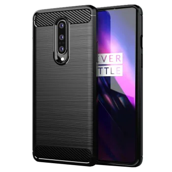 Калъф за OnePlus 8 - Carbon Silicone - Черен