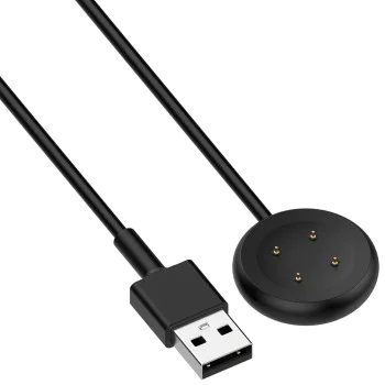 Зарядно за Google Pixel Watch3 (41mm, 45mm) / 2 / Fitbit Ace LTE, USB - (THC5) - Черен