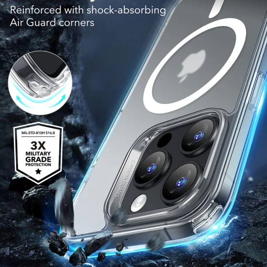 Калъф за iPhone 16 Pro Max - ESR Classic Classic Hybrid HaloLock - Frosted Clear