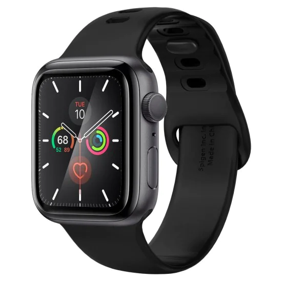 Протектор за Apple Watch 4 / 5 / 6 / SE / SE 2 44mm (комплект 2) - Spigen ProFlex EZ Fit - черен