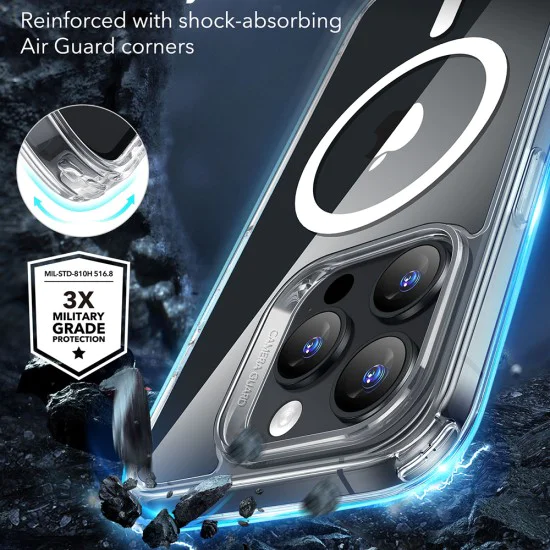 Калъф за iPhone 16 Pro - ESR Classic Hybrid HaloLock - Clear