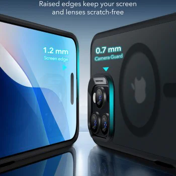 Калъф за iPhone 16 Pro - ESR Classic Hybrid HaloLock - Frosted Black