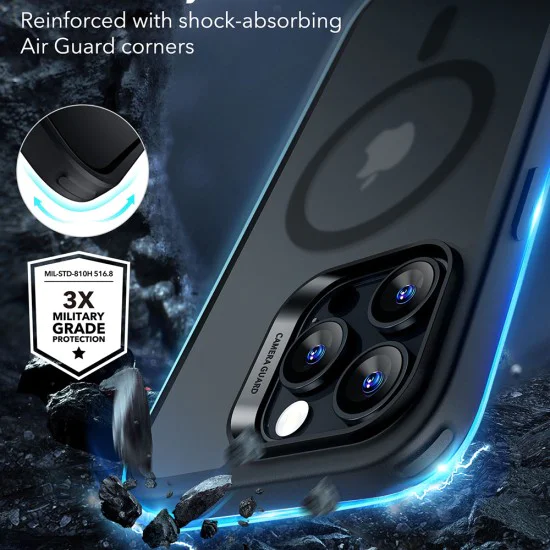 Калъф за iPhone 16 Pro - ESR Classic Hybrid HaloLock - Frosted Black