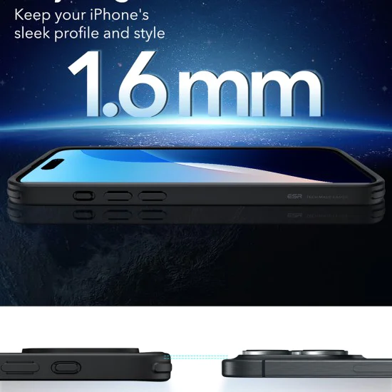 Калъф за iPhone 16 Pro - ESR Classic Hybrid HaloLock - Clear Black