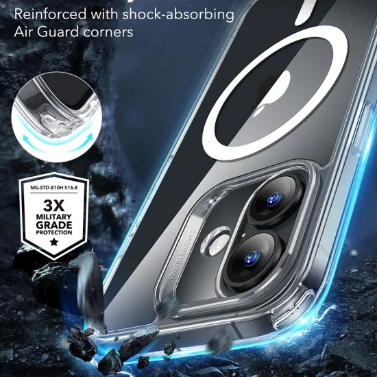 Калъф за iPhone 16 - ESR Classic Hybrid HaloLock - Clear
