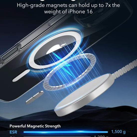 Калъф за iPhone 16 - ESR Classic Hybrid HaloLock - Clear