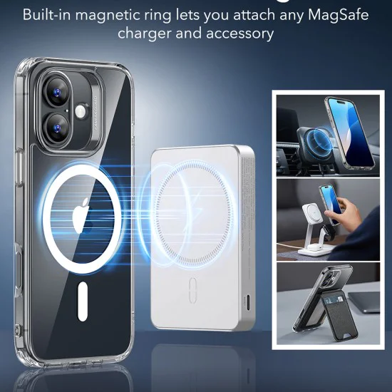Калъф за iPhone 16 - ESR Classic Hybrid HaloLock - Clear
