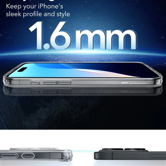Калъф за iPhone 16 - ESR Classic Hybrid HaloLock - Clear