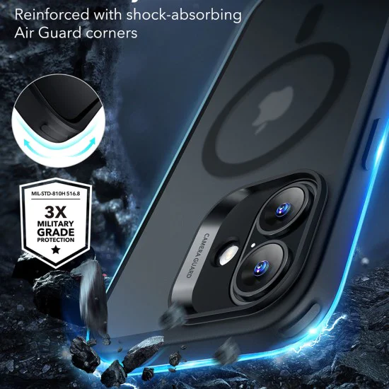 Калъф за iPhone 16 - ESR Classic Hybrid HaloLock - Frosted Black