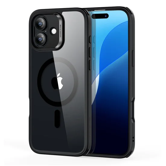 Калъф за iPhone 16 - ESR Classic Hybrid HaloLock - Clear Black
