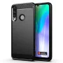 Калъф за Huawei Y6p - Carbon Silicone - Черен