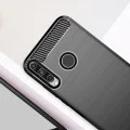 Калъф за Huawei Y6p - Carbon Silicone - Черен