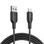 Кабел за данни с USB конектори, Type-C, 1m - Lito (LD06T) - Черен