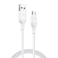 Кабел за данни с USB конектори, Micro-USB, 1m - Lito (LD06V) - Бял