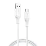 Кабел за данни с USB конектори, Micro-USB, 1m - Lito (LD06V) - Бял